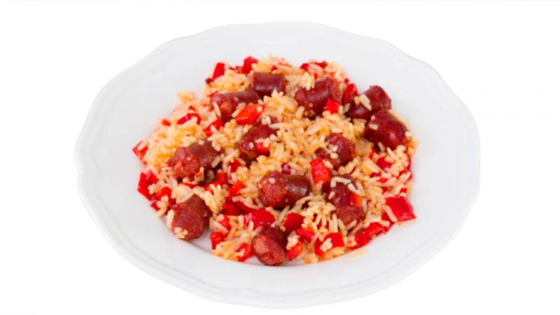 Arroz com Linguiça